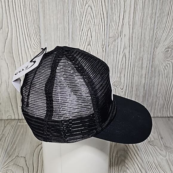 ZYIA Active Unisex Logo Patch Black Mesh Trucker Style Ball Cap Hat, NWT - Picture 2 of 6